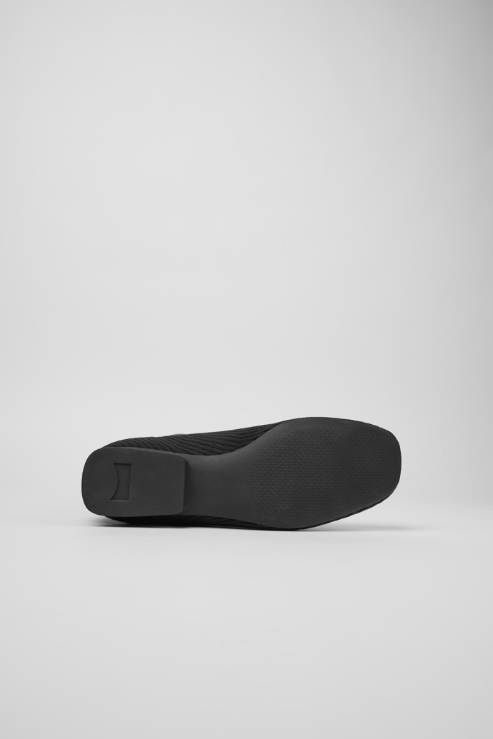 The soles of Casi Myra - TENCEL Black TENCEL™ Lyocell High Boots for Women.