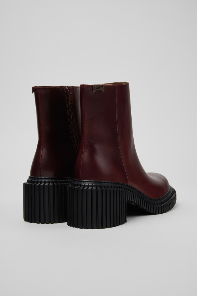 Pix London Bruine leren dameslaars.