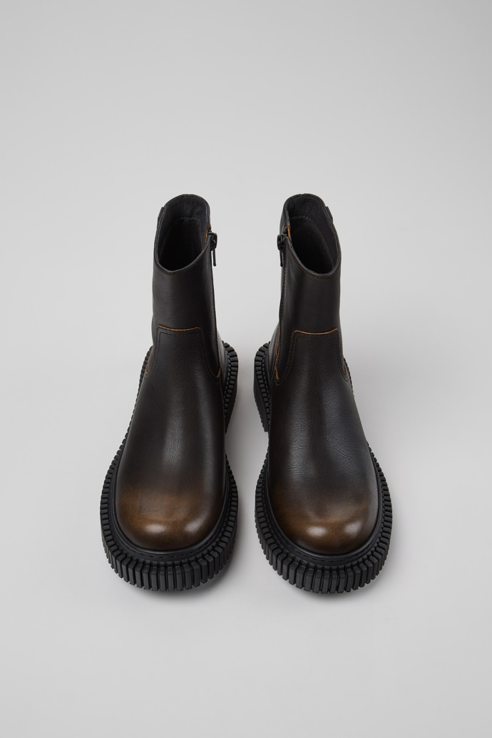 Pix Berlin Schwarze Lederstiefeletten für Damen.