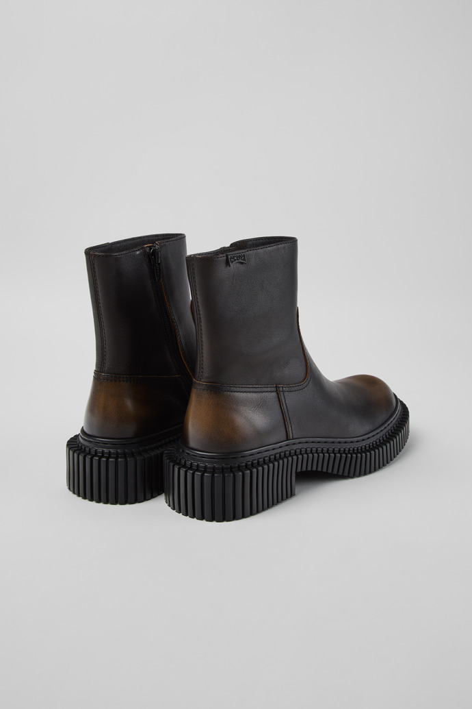 Pix Berlin Schwarze Lederstiefeletten für Damen.
