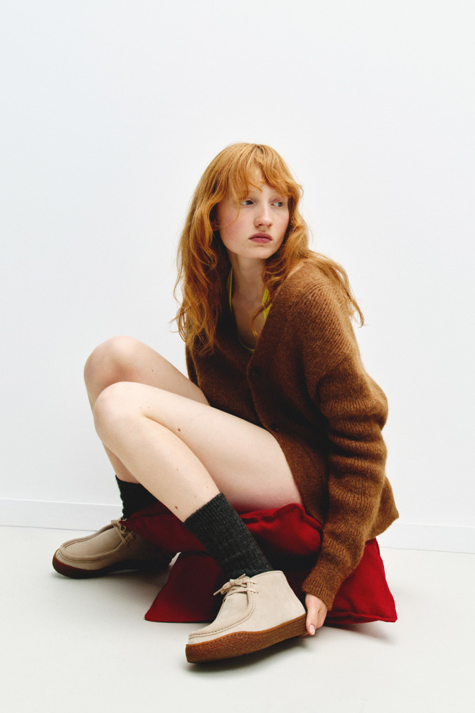 Peu Terreno Beige Suede Ankle Boots for Women.