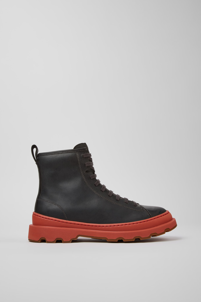 Brutus+ Bottes mi-hautes en nubuck gris pour femme.