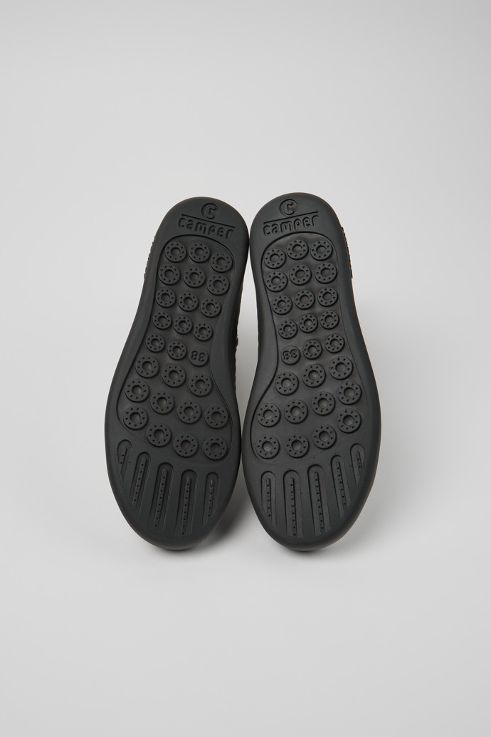 The soles of Peu Touring Gray Leather Mid Boots for Women.