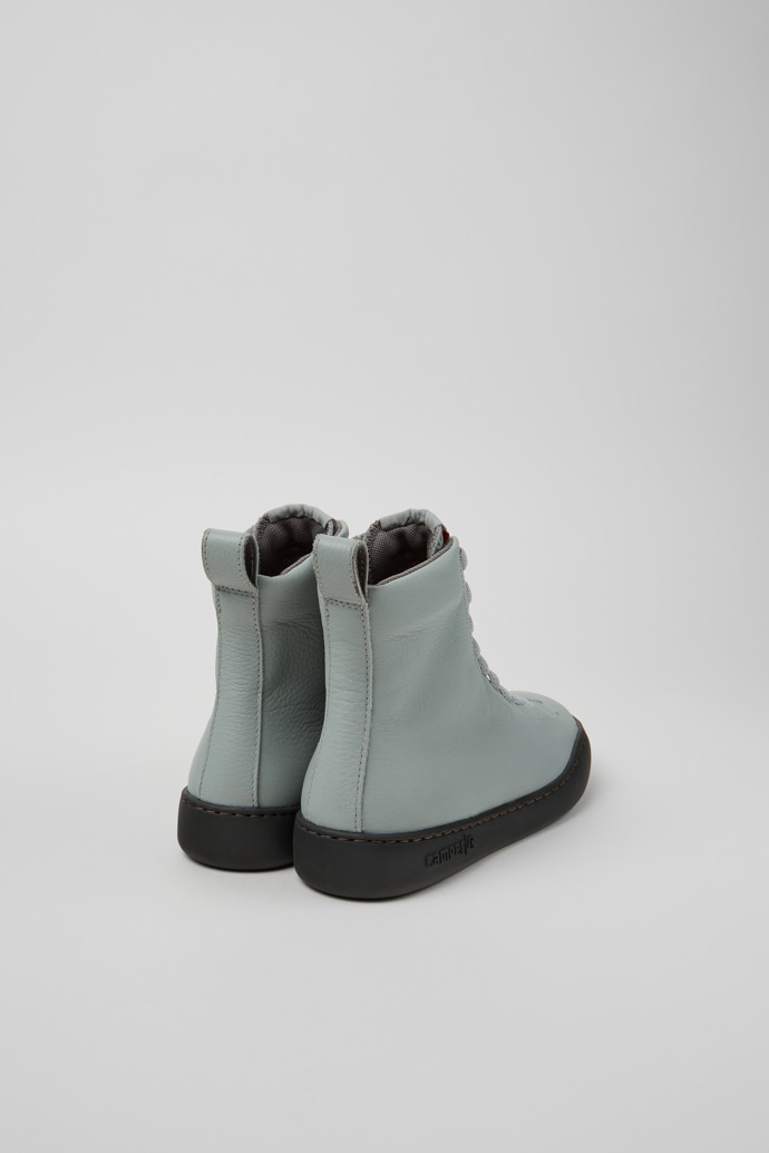 Back view of Peu Touring Gray Leather Mid Boots for Women.