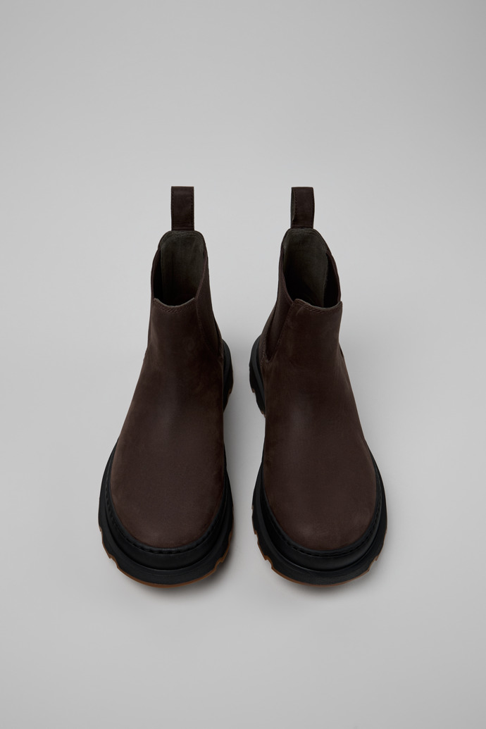 Brutus+ Botines de nobuk marrón para mujer.