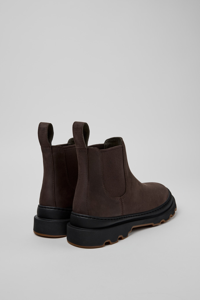 Brutus+ Botines de nobuk marrón para mujer.