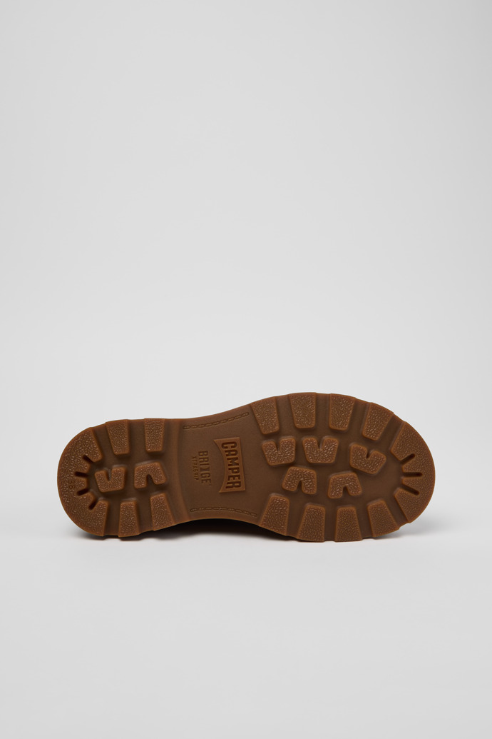 The soles of Brutus+ Brown Nubuck Ankle Boots for Women.
