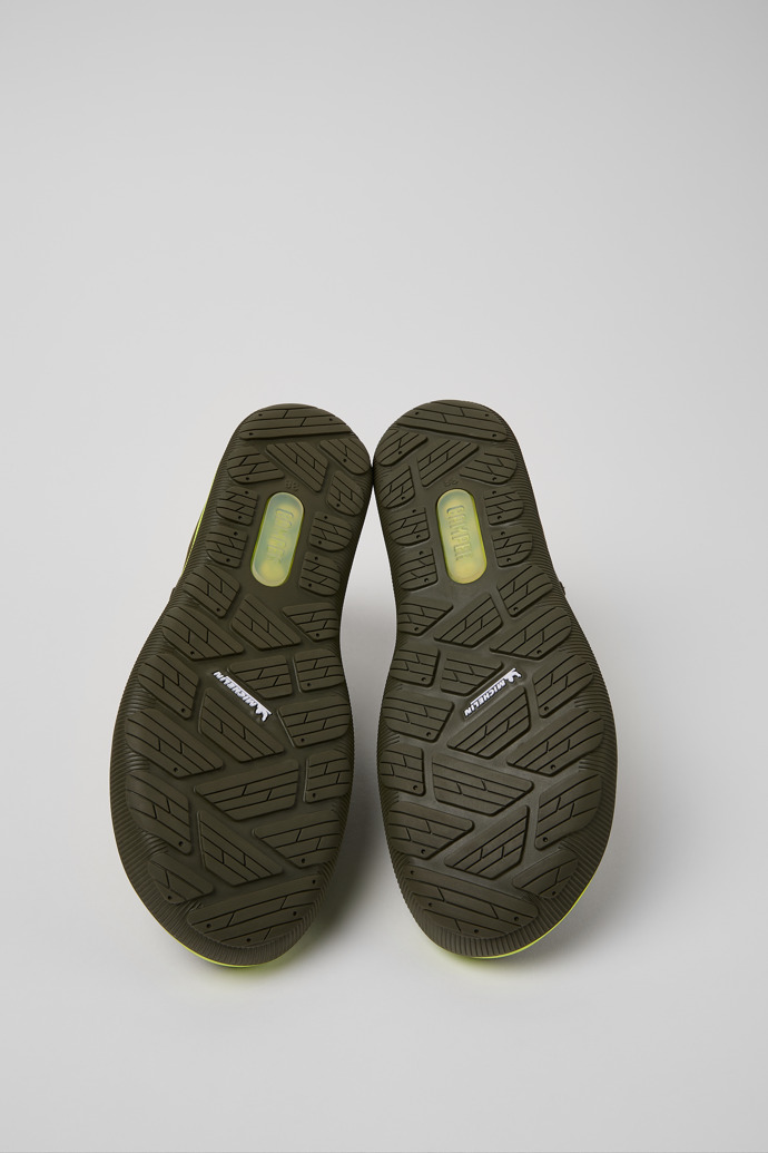 Peu Pista GM Botines de tejido verde y nobuk para mujer.