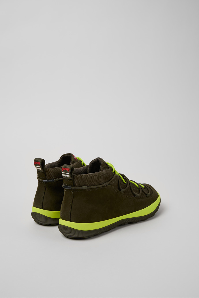 Peu Pista GM Botines de tejido verde y nobuk para mujer.