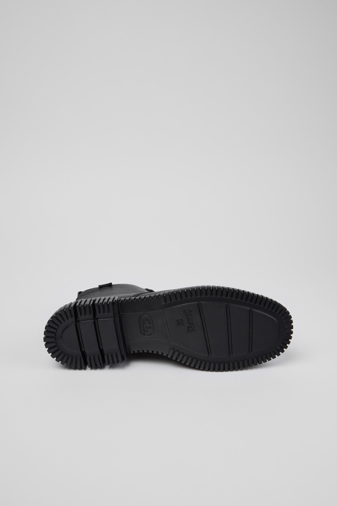 Pix Botines de piel negros para mujer.