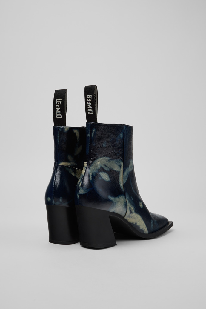 Karole Botines de piel negra y gris para mujer.