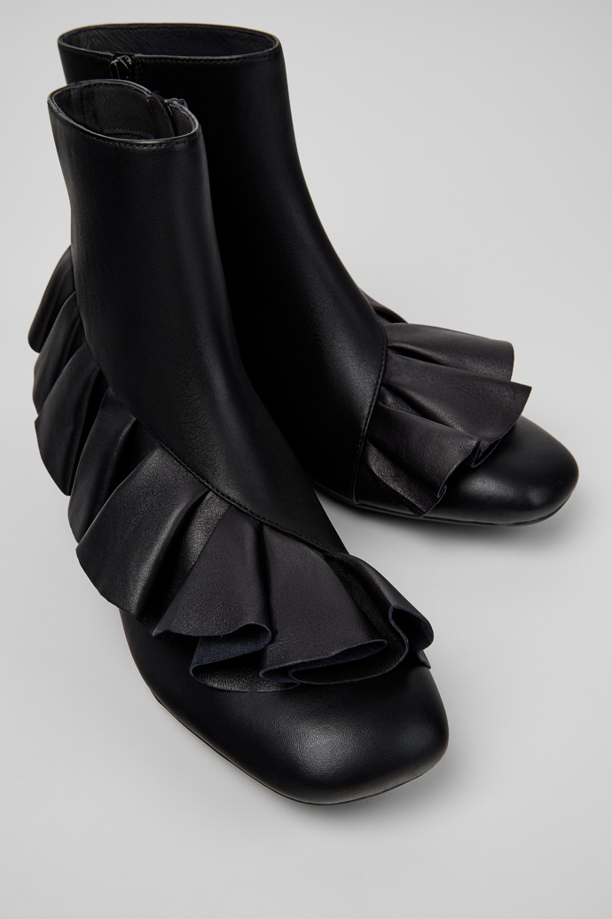 Casi Myra Botins de pele pretos para mulher.