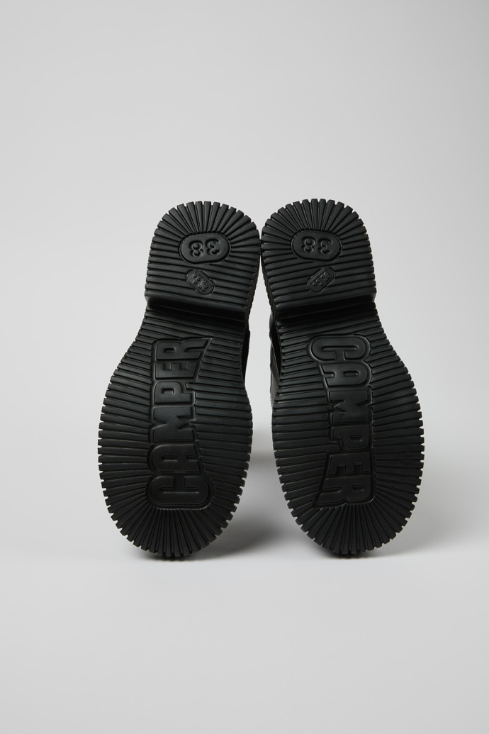 Pix Berlin Hohe schwarze Lederstiefel für Damen.