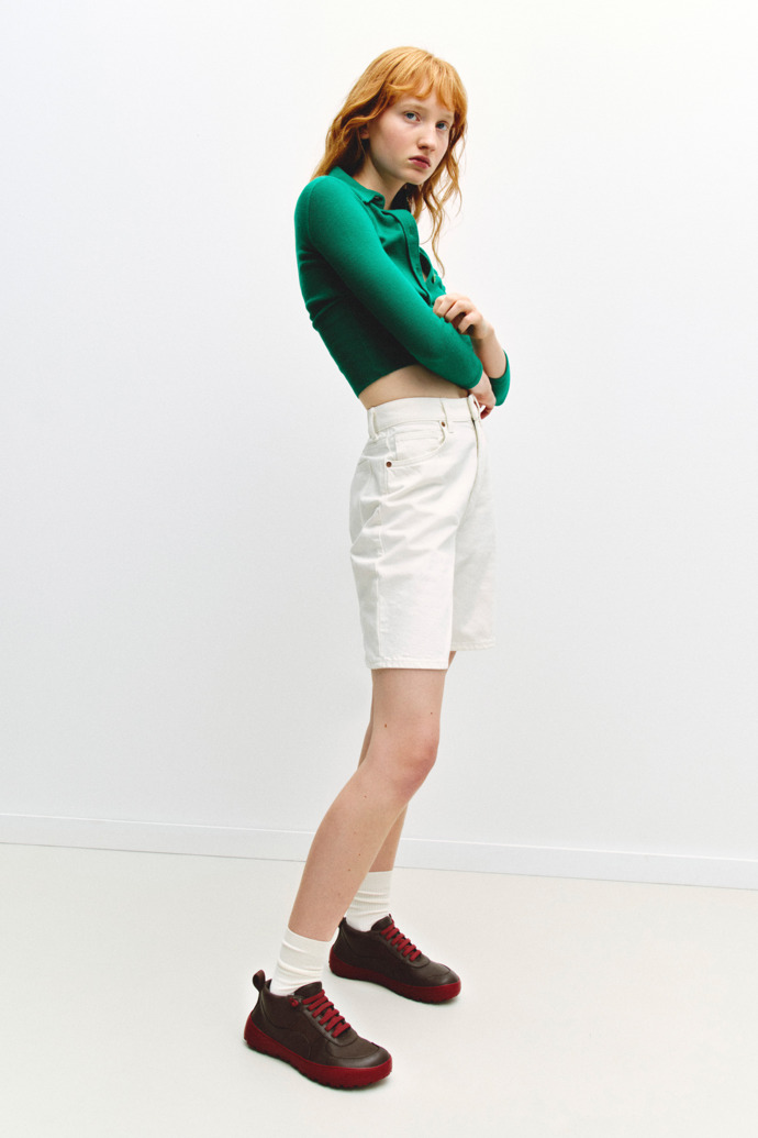 Peu Serra Braune Stiefeletten aus Leder und Nubukleder für Damen.