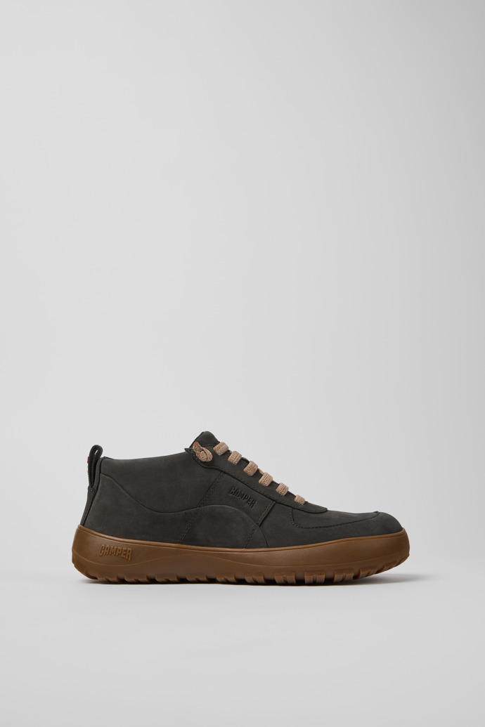 Peu Serra Graue Stiefeletten aus Nubukleder für Damen.