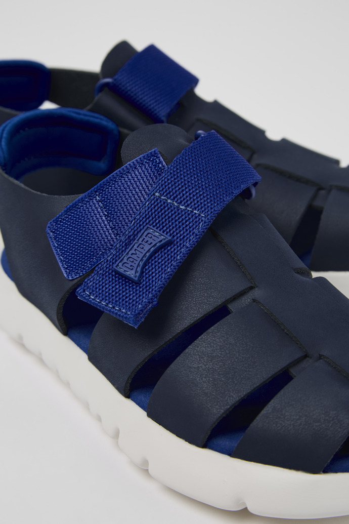 Oruga Sandálias em couro/têxtil azuis