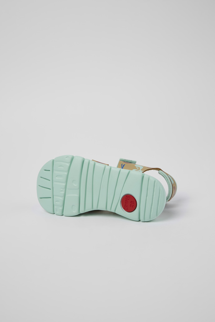 Oruga Mehrfarbige Sandalen aus Leder/Textil