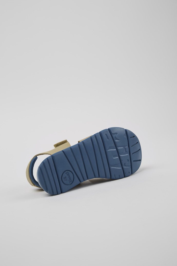 The soles of Oruga Multicolor Leather and Textile Closed Sandals for Kids.