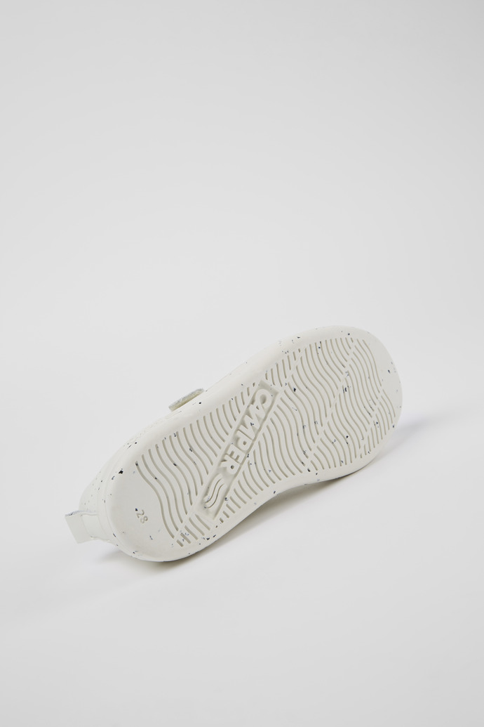 The soles of Runner White Leather Sneaker