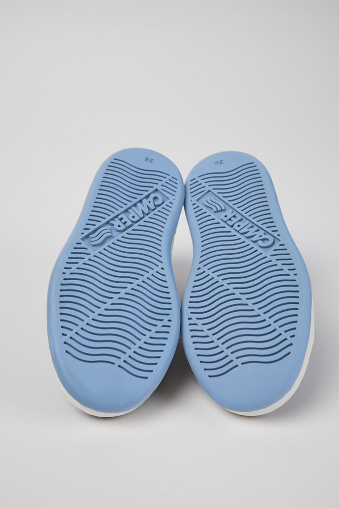The soles of Runner Blue Leather Sneaker