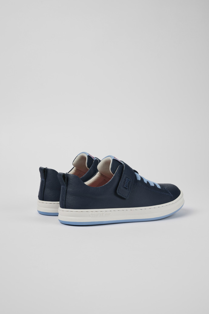 Back view of Runner Blue Leather Sneaker