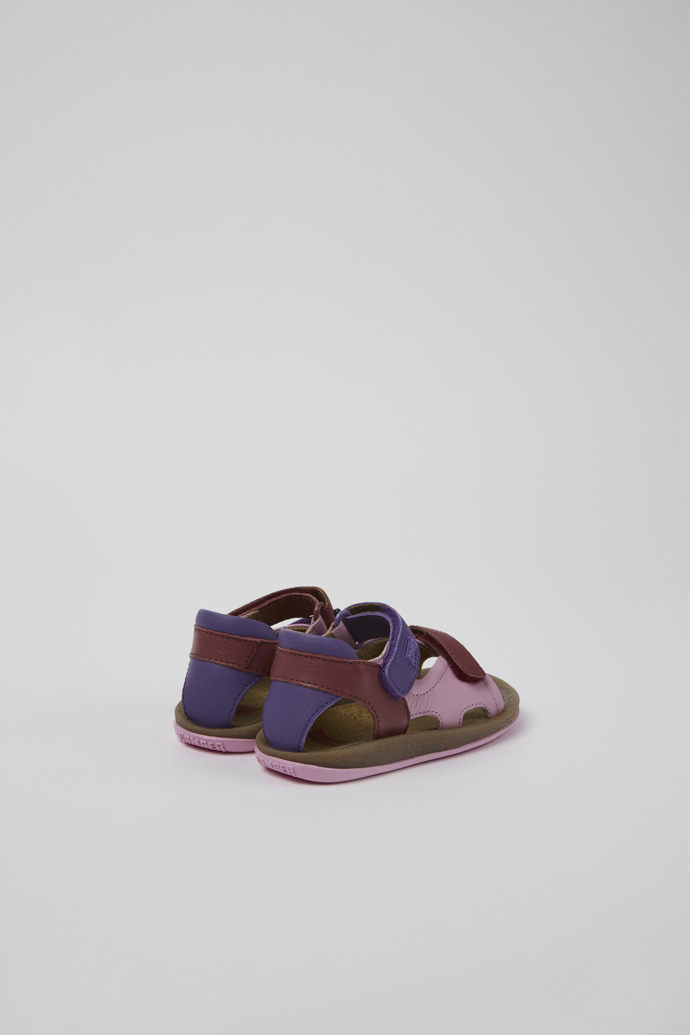 Back view of Twins Multicolored Leather 2-Strap Sandal