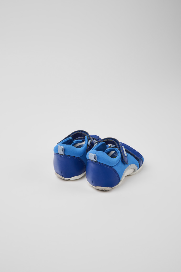 Back view of Ous Blue sandals for kids