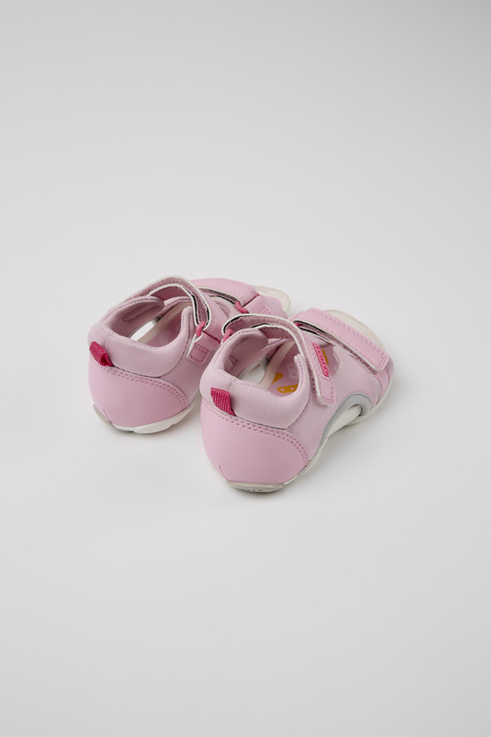 Back view of Ous Pink sandals for girls