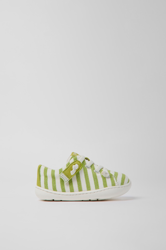 Side view of Peu Green recycled cotton shoes for kids