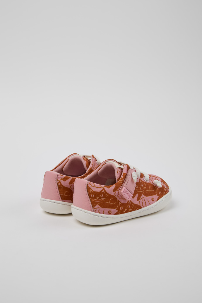 Peu Chaussures multicolores en PET recyclé et cuir pour enfant.