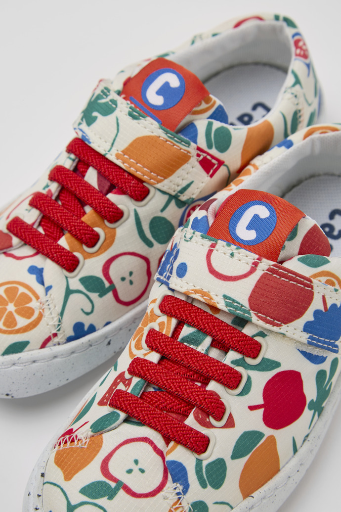 Close-up view of Peu Touring Multicolored sneakers for kids