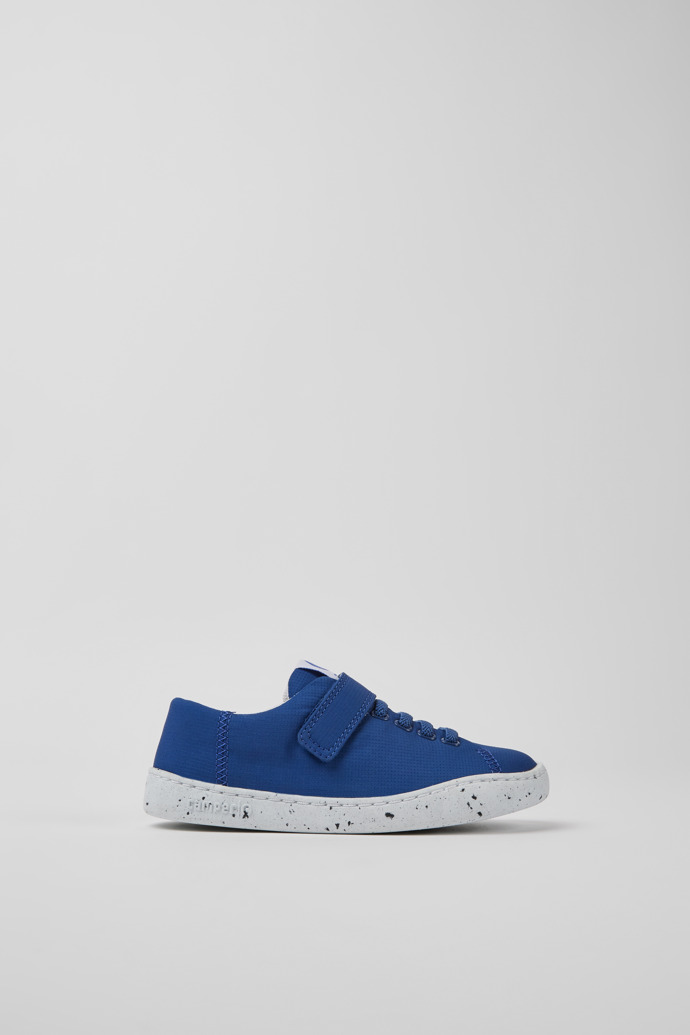 Side view of Peu Touring Blue sneakers for kids