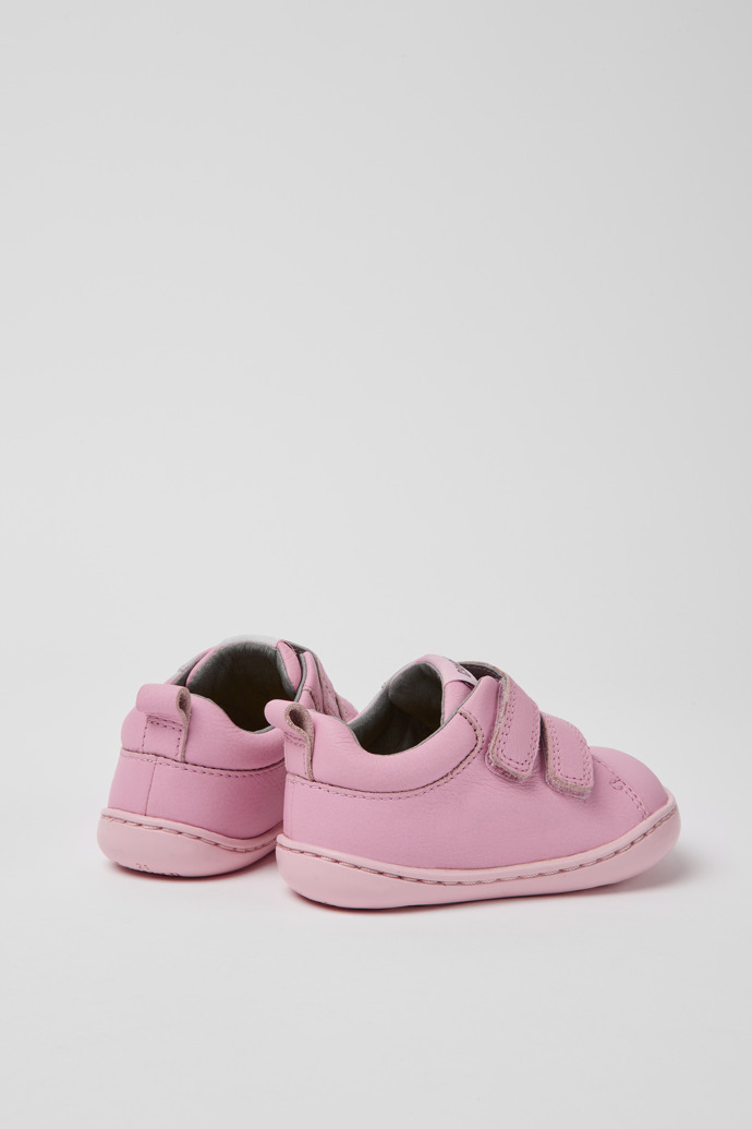Back view of Peu Light pink leather sneakers