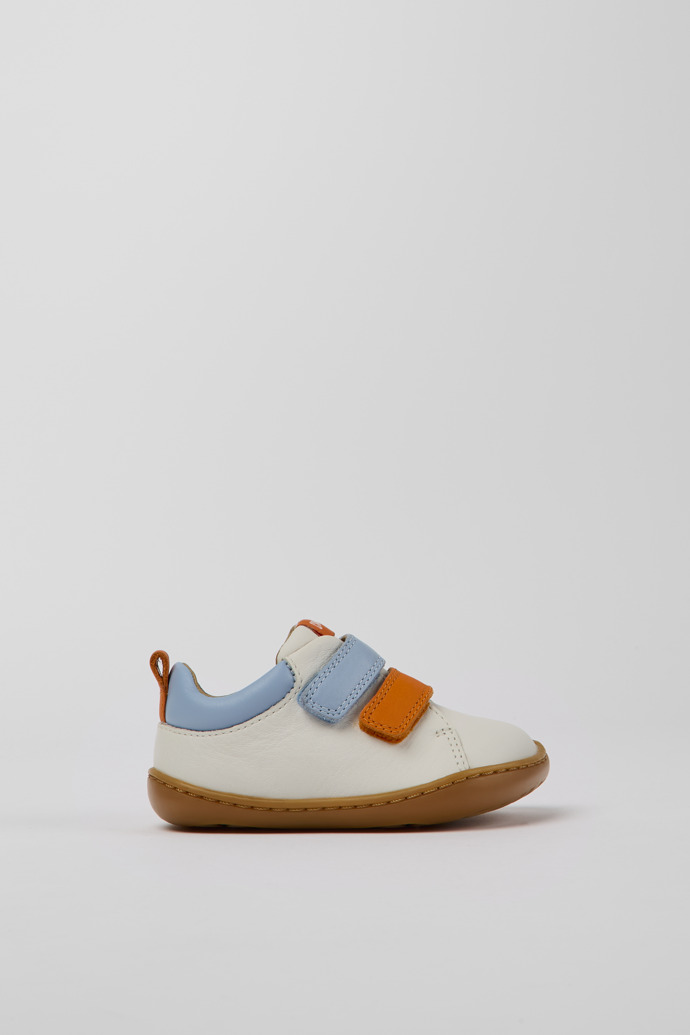 Side view of Peu Multicolored leather shoes for kids