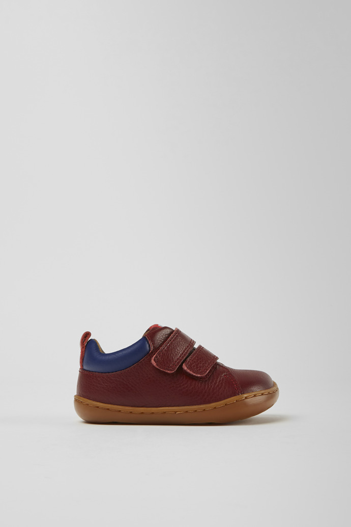 Side view of Peu Burgundy leather shoes