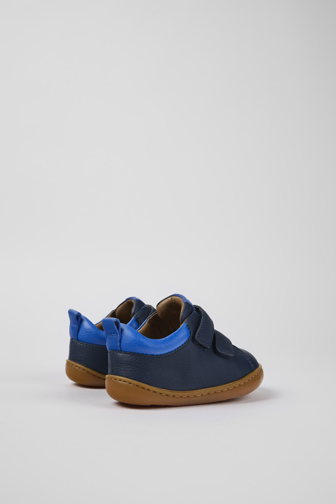 Back view of Peu Blue Leather Sneaker