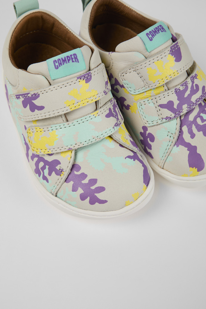 Close-up view of Twins Multicolored Leather Sneaker