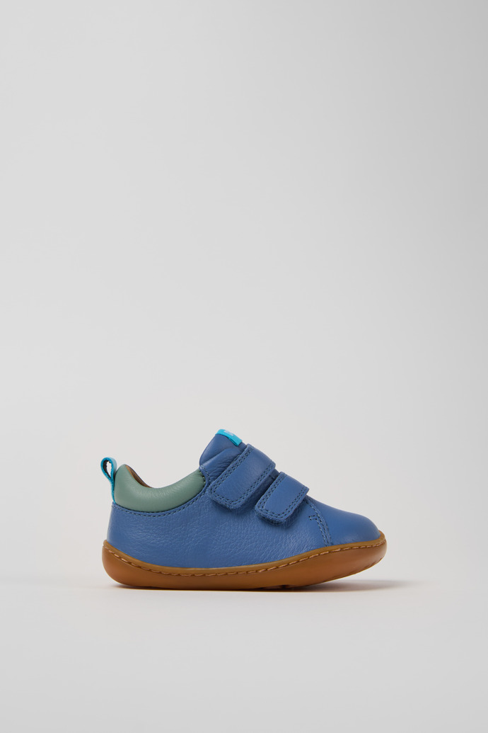 Side view of Peu Multicolor Leather Sneakers for Kids.