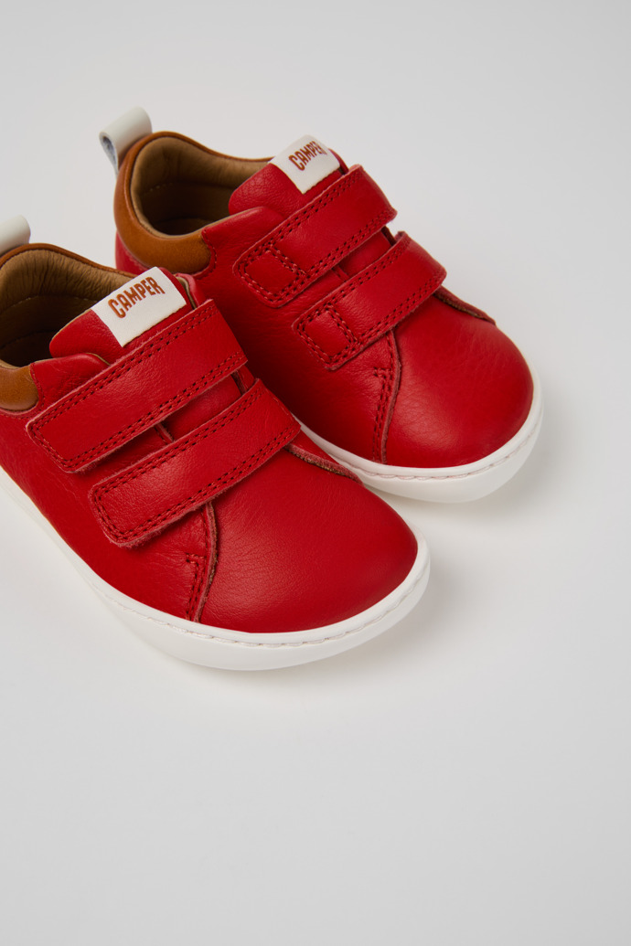 Close-up view of Peu Multicolor Leather Sneakers for Kids.