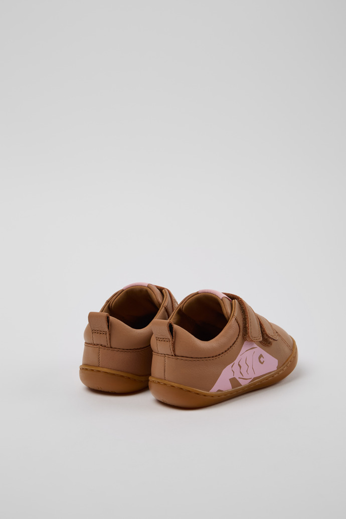 Back view of Twins Multicolor Leather Sneakers for Kids.