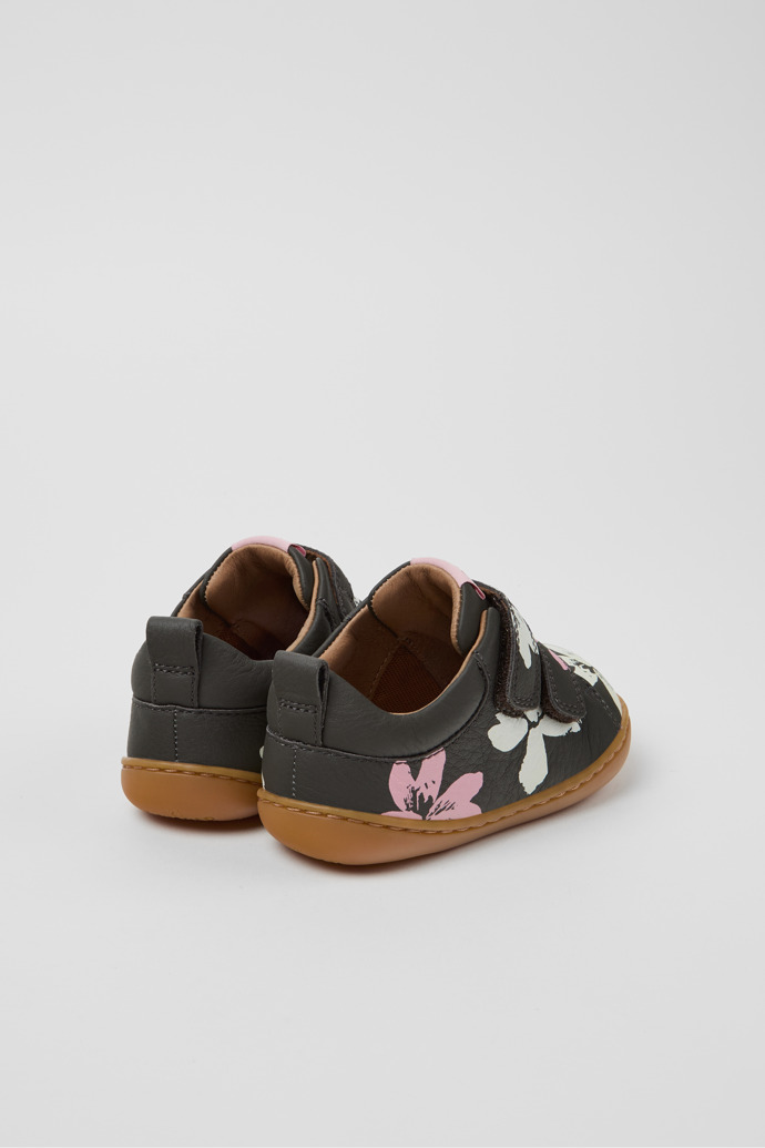 Back view of Twins Multicolor Leather Sneakers for Kids.