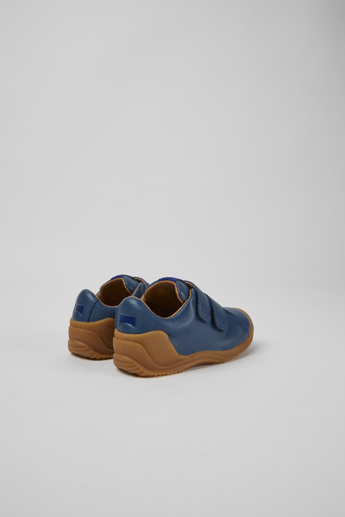 Back view of Dadda Blue leather sneakers