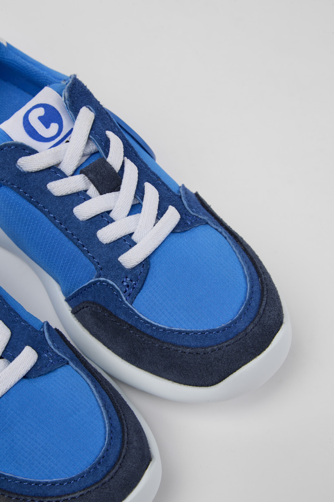 Close-up view of Driftie Blue sneakers for kids
