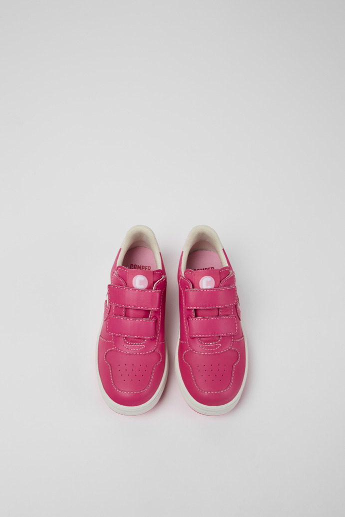Runner Różowo-białe skórzane sneakersy dziecięce