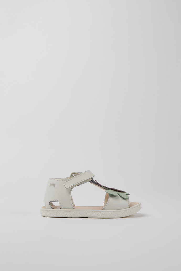 Twins Sandales en cuir blanc pour fille