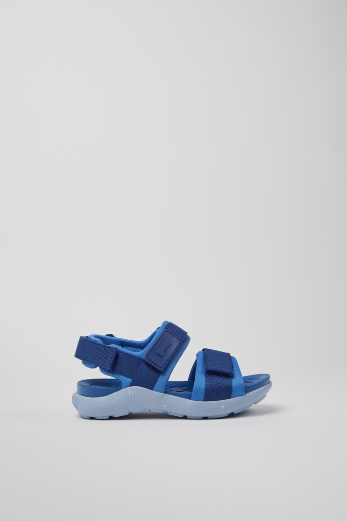 Image of Side view of Wous Blue sandals for kids