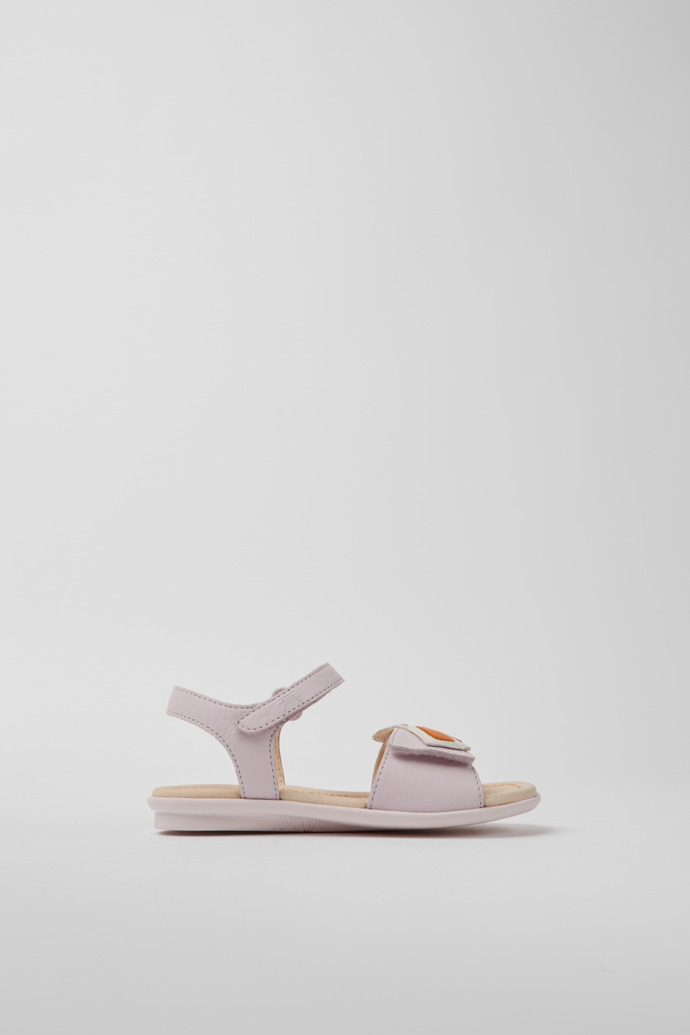 Twins Sandales en cuir rose pour fille