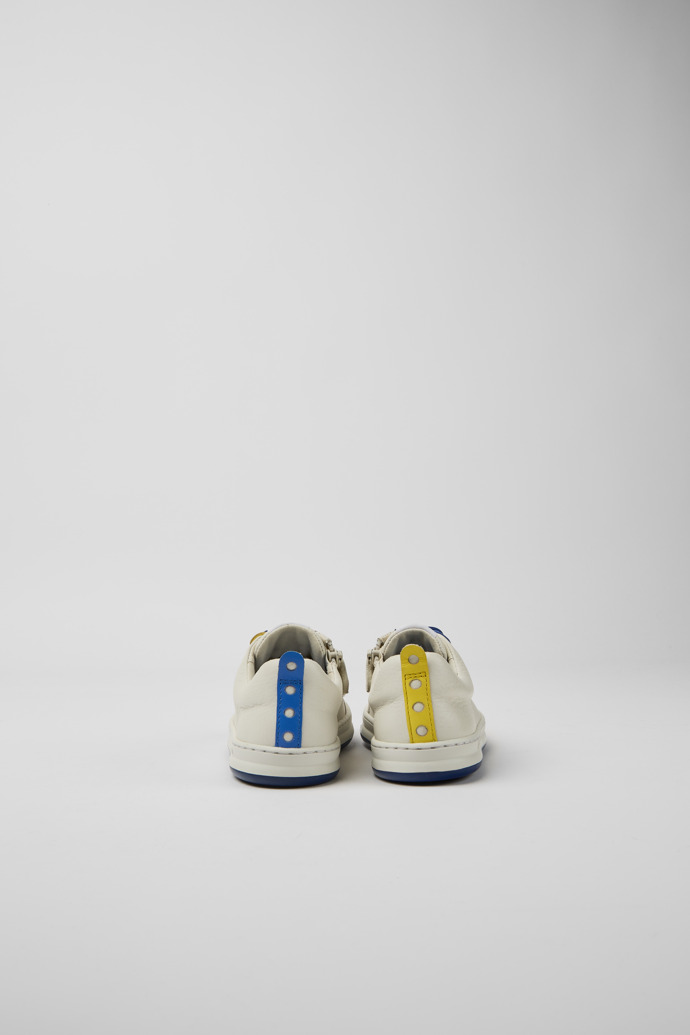 Back view of Twins White leather sneakers for kids