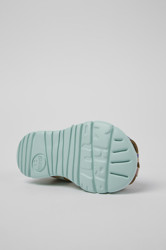 The soles of Oruga Multicolored Leather/Textile Sandal