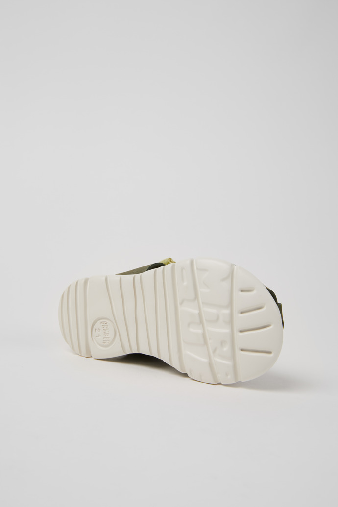 The soles of Oruga Multicolor Leather and Textile Closed Sandals for Kids.